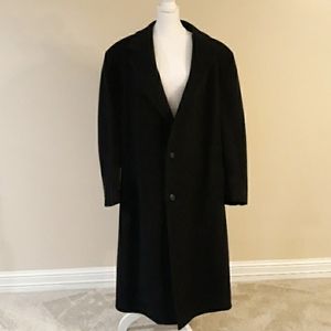 Beautiful Black Men's Cashmere & Lambswool Top Coat
